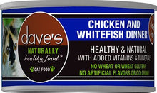 Load image into Gallery viewer, Dave’s Naturally Healthy Grain Free Canned Cat Food Chicken &amp; Whitefish Dinner