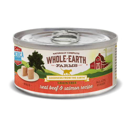 Whole Earth Farms Grain Free Real Beef & Salmon Recipe (Pate) Canned Cat Food