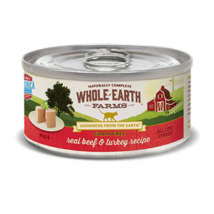 Whole Earth Farms Grain Free Real Beef & Turkey Recipe (Pate) Canned Cat Food