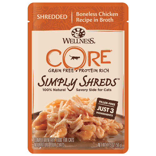 Wellness CORE Simply Shreds Boneless Chicken Pouch Cat Food