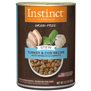 Instinct Stews Turkey & Cod Recipe with Spinach & Carrots Dog Food