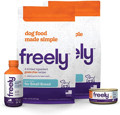 Freely Limited Ingredient Diet, Grain-Free Turkey Dog Food Bundle for Small Breeds