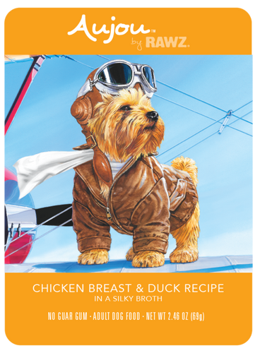 RAWZ Aujou Chicken Breast & Duck Single Dog Pouch