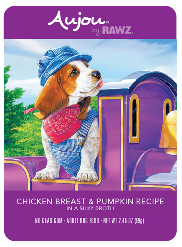 RAWZ Aujou Chicken Breast & Pumpkin Single Dog Pouch