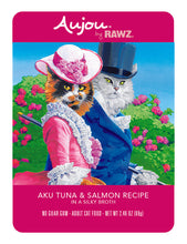 Load image into Gallery viewer, RAWZ Aujou Aku Tuna &amp; Salmon Cat Food 8 / 2.46 oz Pouches