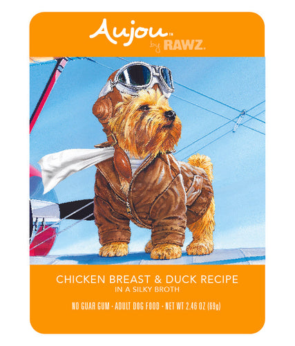 RAWZ Aujou Chicken Breast & Duck Dog Food 8 / 2.46 oz Pouches