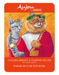 RAWZ Aujou Chicken Breast & Pumpkin Cat Food 8 / 2.46 oz Pouches