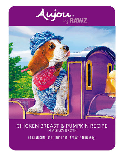 RAWZ Aujou Chicken Breast & Pumpkin Dog Food 8 / 2.46 oz Pouches