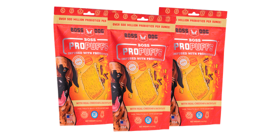 Boss Dog Propuffs Treat for Dogs Real Cheddar & Bacon Flavor