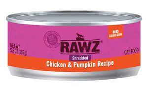 RAWZ Shredded Chicken & Pumpkin Single Can Cat Food