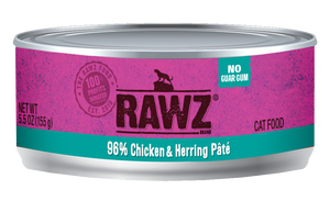 RAWZ 96% Chicken & Herring Pate Canned Food for Cats