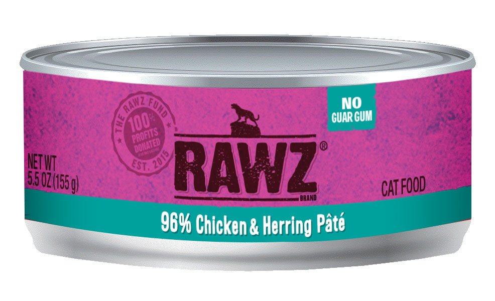 RAWZ 96% Chicken & Herring Single Can Cat Food