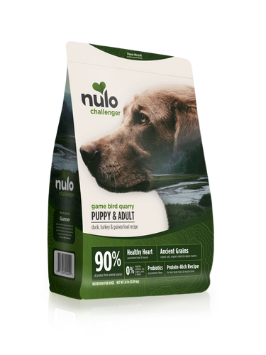 Nulo Challenger Gamebird Quarry Puppy & Adult Duck, Turkey, and Guinea Fowl Dry Dog Food