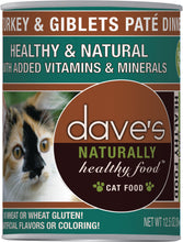 Load image into Gallery viewer, Dave’s Naturally Healthy Canned Cat Food Turkey &amp; Giblets Paté