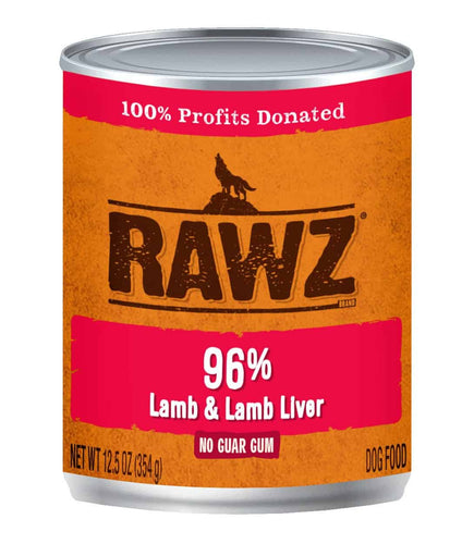 RAWZ 96% Lamb & Lamb Liver Canned Food for Dogs
