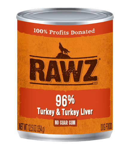 RAWZ 96% Turkey & Turkey Liver Pâté Canned Dog Food