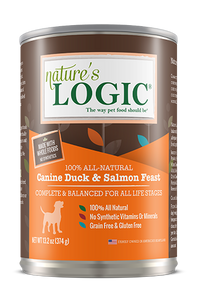 Nature's Logic Duck and Salmon Feast Canned Food for Dogs