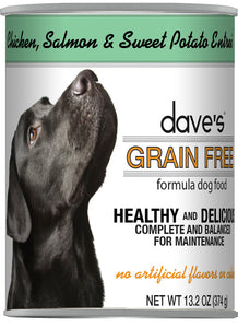 Dave’s Grain Free Chicken, Salmon & Sweet Potato Entrée Canned Dog Food