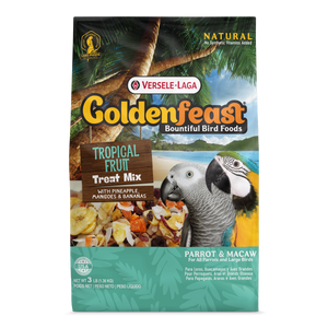 Goldenfeast Tropical Fruit Treat Mix Bird Food for Parrots, Macaws, Cockatoos, and Large Birds