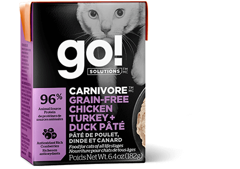 GO! CARNIVORE Grain Free Chicken, Turkey + Duck Pâté for cats 