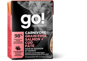GO! CARNIVORE Grain Free Salmon + Cod Pâté for cats 