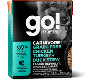 GO! CARNIVORE Grain Free Chicken, Turkey + Duck Stew for dogs
