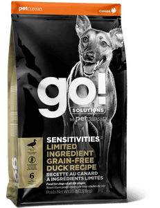 GO! SENSITIVITIES Limited Ingredient Grain Free Duck recipe for dogs