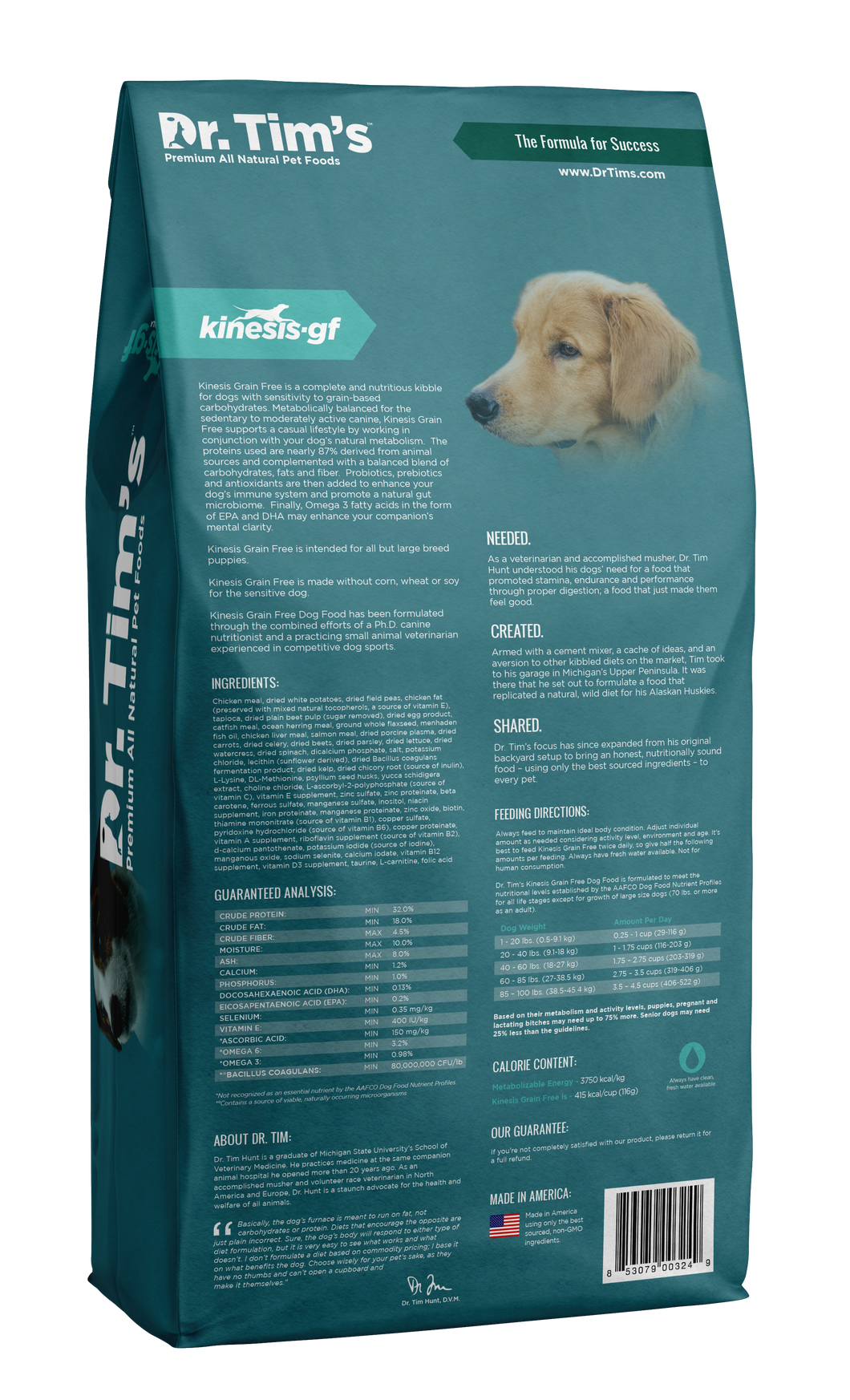 Dr. Tim's Kinesis Grain Free Formula Dog Food