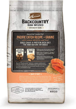 Load image into Gallery viewer, Merrick Backcountry Raw Infused Pacific Catch Recipe with Healthy Grains Dog Food