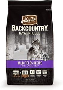 Merrick Grain Free Backcountry Raw Infused Wild Fields Recipe Dog Food