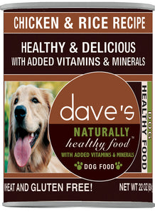 Dave's Pet Food Naturally Healthy Chicken and Rice Canned Dog Food