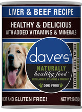Load image into Gallery viewer, Dave&#39;s Pet Food Naturally Healthy Liver and Beef Canned Dog Food