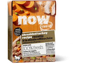 NOW FRESH SMALL BREED Grain Free Small Breed Shredded Turkey Recipe with Bone Broth Gravy