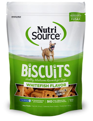 Nutrisource Grain Free Whitefish Biscuit Dog Treats