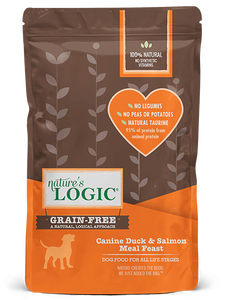 Nature's Logic Grain Free Duck and Salmon Meal Feast Dry Food for Dogs