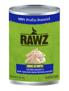 RAWZ Hunks in Broth Chicken Breast & New Zealand Green Mussel Recipe