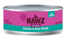 Load image into Gallery viewer, RAWZ Shredded Chicken &amp; Duck Cat Food