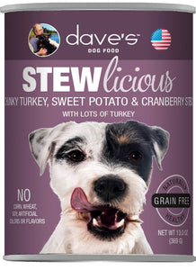 Dave's Stewlicious Chunky Turkey, Sweet Potato & Cranberry Stew Canned Dog Food