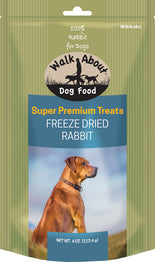Walk About Premium Freeze Dried Rabbit Treats for Dogs