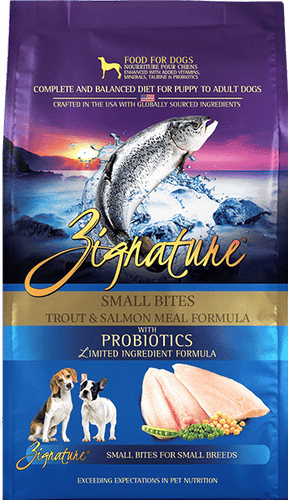 Zignature Trout and Salmon Meal Little Bites Formula