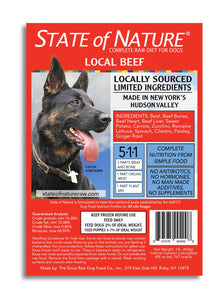 State of Nature Frozen Raw Beef for Dogs