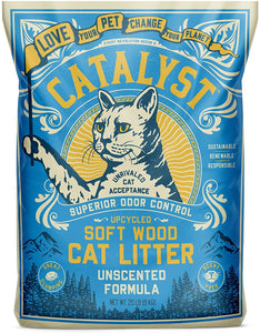 Catalyst Pet Soft Wood Cat Litter Unscented Formula