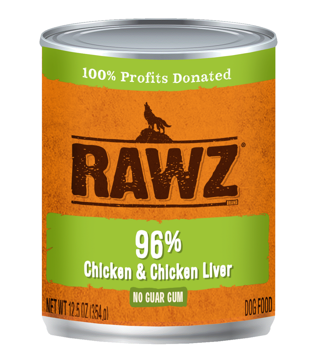 RAWZ 96% Chicken & Chicken Liver Single Dog Can