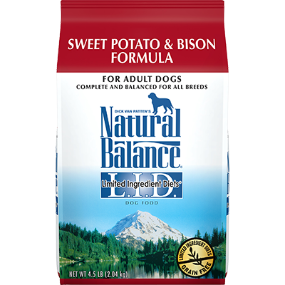 Natural Balance Grain Free L.I.D. Sweet Potato and Bison Dog Formula