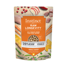 Instinct Raw Longevity Adult 20% Freeze-Dried Raw Meal Blend Chicken Dog Food