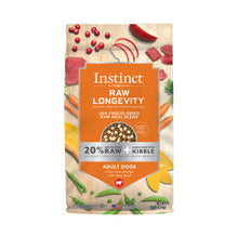 Load image into Gallery viewer, Instinct Longevity Adult 20% Freeze-Dried Raw Meal Blend Beef Dog Food