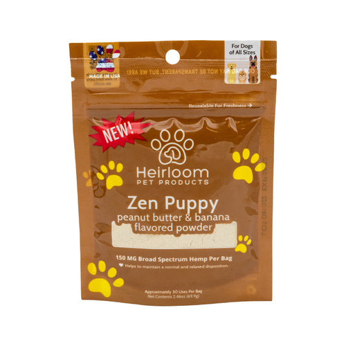 Heirloom Pet Products Zen Puppy for Calming Peanut Butter & Banana Flavor Food Topper
