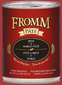 Fromm Beef & Barley Paté Canned Food for Dogs