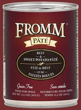 Load image into Gallery viewer, Fromm Grain Free Beef &amp; Sweet Potato Pate Canned Wet Food for Dogs