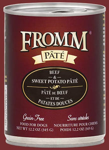 Fromm Grain Free Beef & Sweet Potato Pate Canned Wet Food for Dogs